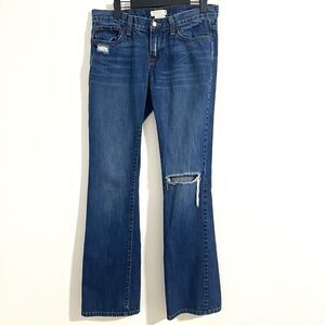 Piper's Closet Jeans Size 7 Blue Flare Leg Distressed Denim Boho Grunge Y2k